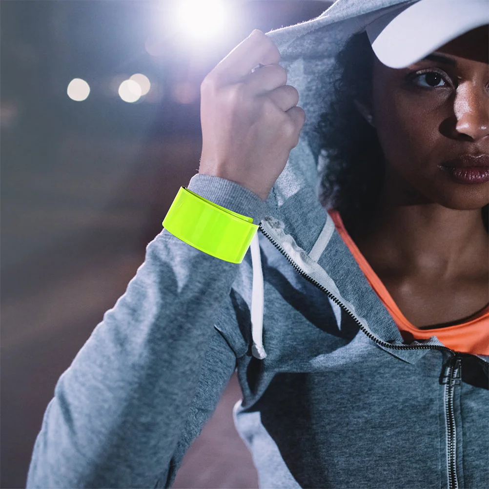 

12pcs Reflective Wrist Strap Bands 30CM Green Steel Sheet Safety Armband for Night Run Cycling Sports Outdoor Gear
