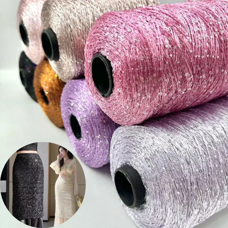 250g/ Ball High-end Popular Glitter Sequin Hand-woven Matching Thread DIY Handwork Woven Coat/bag Decorative Matching Thread