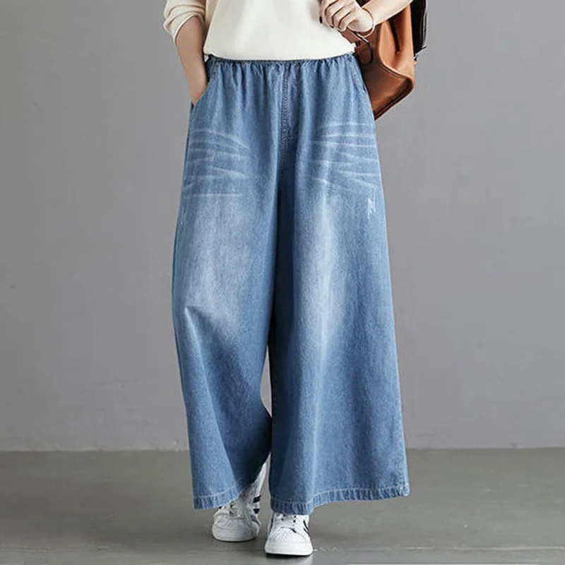 Mom Jeans Wide Leg Pant Women Pants High Waist Jean Baggy Clothes Korean Fashion Women\'s Clothing 2024 Streetwear Y2k Urban Warm