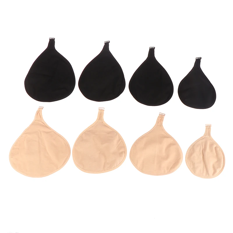 Silicone Breast Forms Protective Cover Cotton Protect Pocket XL for Mastectomy Prosthesis Women Artificial Triangle Fake Boobs