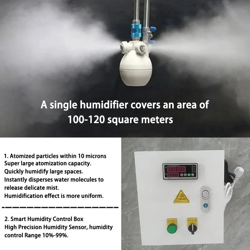 Dry Fog Mist Cooling System Dry Fog Humidifier home garden Fine Mist Air Atomizing Nozzle Sprayer Non-Wetting 7L-18L
