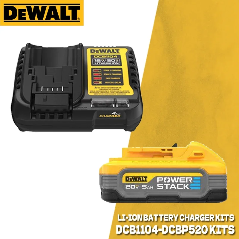 DEWALT 20V Lithium Li-ion Battery DCBP520 DCBP034 DCB208  DCB184 DCB182 DCB203 220V Charger Kits DCB118 DCB1104 For Dewalt