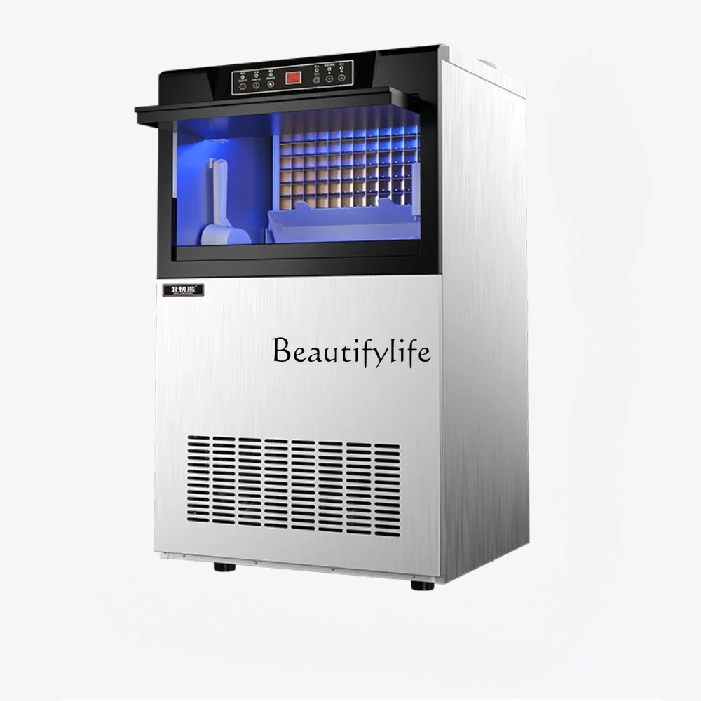 Ice machine commercial milk tea shop automatic square making ice granule machine