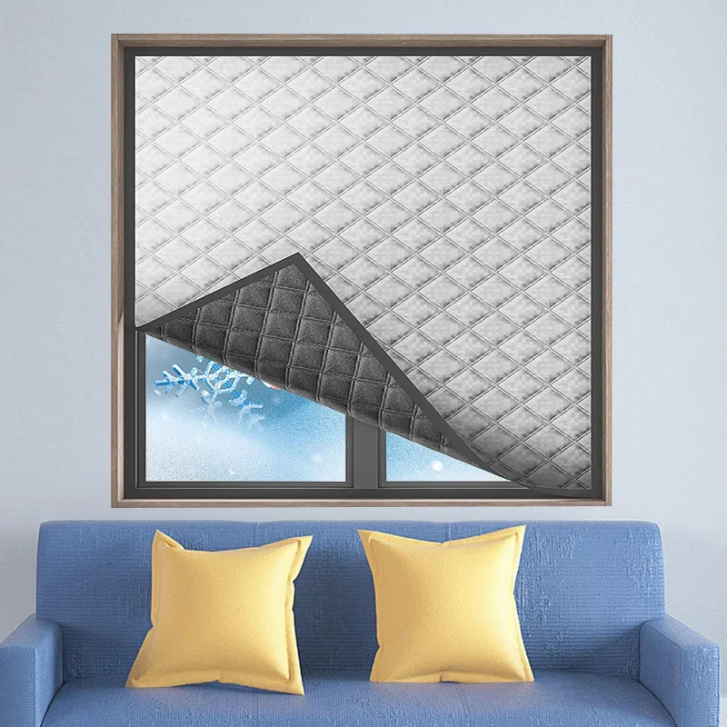 [Graphene Thermal Storage] Window Windproof and Warm Curtain, Bedroom Insulation Film, Cold proof and Sealed Window Windproof