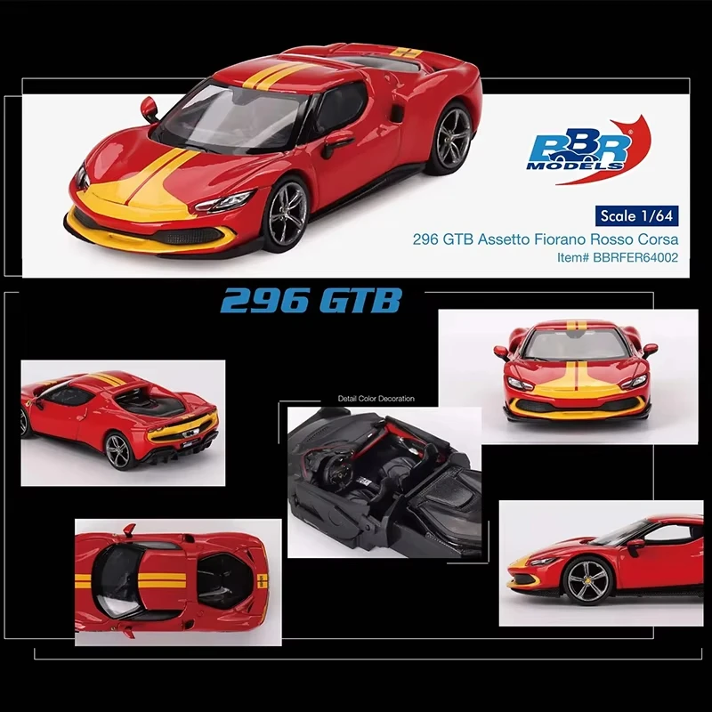 BBR 1:64 MC20 Giallo Genio Diecast Diorama Car Model Collection Miniature Toy