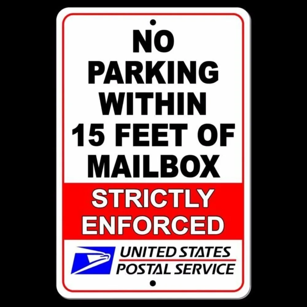 علامة USPS Alert Driveway المعتمدة من الألومنيوم المقاوم للأشعة فوق البنفسجية بدون تحذير لوقوف السيارات