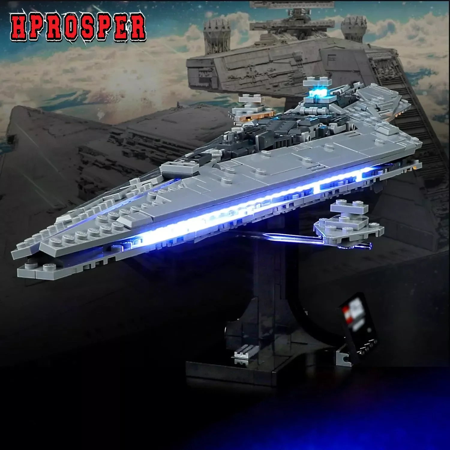 

Hprosper 5V LED Light 75356 Executor Super Star Destroyer Decorative Lamp With Battery Box (Not Include Lego Building Blocks)