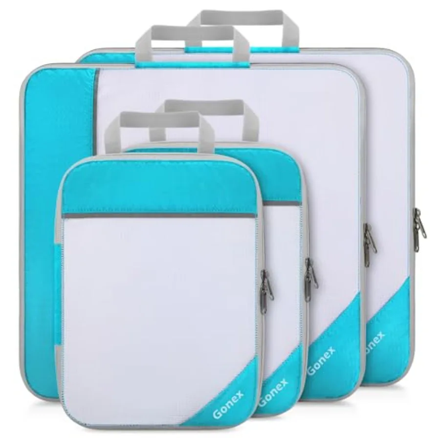 

Compression Packing Cubes Extensible Storage Mesh Bags Organizers for Travel Luggage in Black with High-Strength Mesh Material