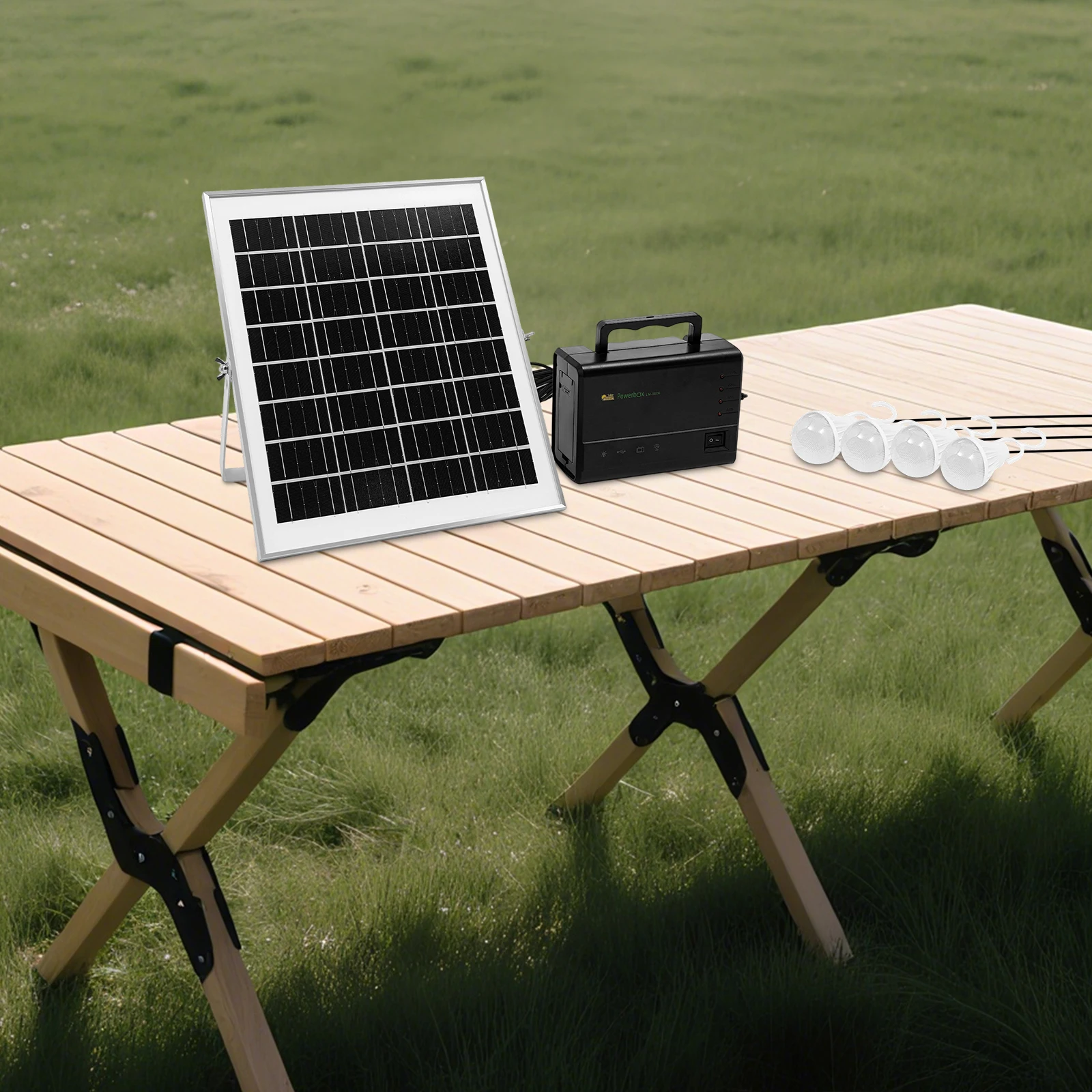 

Black&White Solar Power Inverter Monocrystalline Silicon+Aluminum+ABS - IP65 Waterproof&15W Peak Power, Multiple Sockets