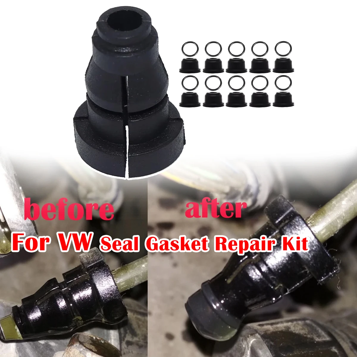 

Car Brake Clutch Slave Master Cylinder Pipe Connector Gasket Seal Clip Repair Kit For VW Amarok Arteon Beetle Caddy CC Crafter