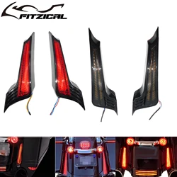 Motorcycle Rear Fender Lamp LED Filler Panel Turn Signal Brake Light For Harley Touring Street Road Glide Road King FLHRXS 14-Up