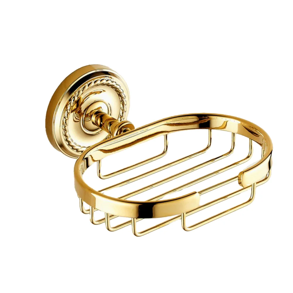 Gold Color Brass Bathroom Wall Mounted Soap Dish Holder aba607 - view 6