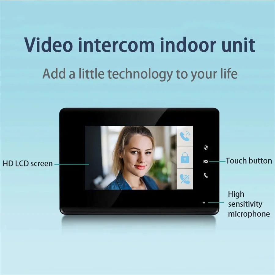 Lanbon 7 Inch Video Phone Touch Screen Wifi Sip Smart System Video Intercom For Apartments