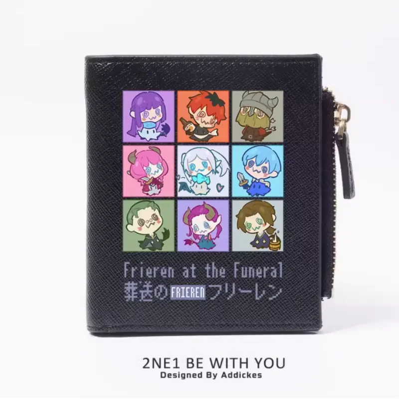 Anime Frieren at the Funeral Fashion Wallet PU Purse Card Coin Zipper Money Bag Cosplay Gift B1578