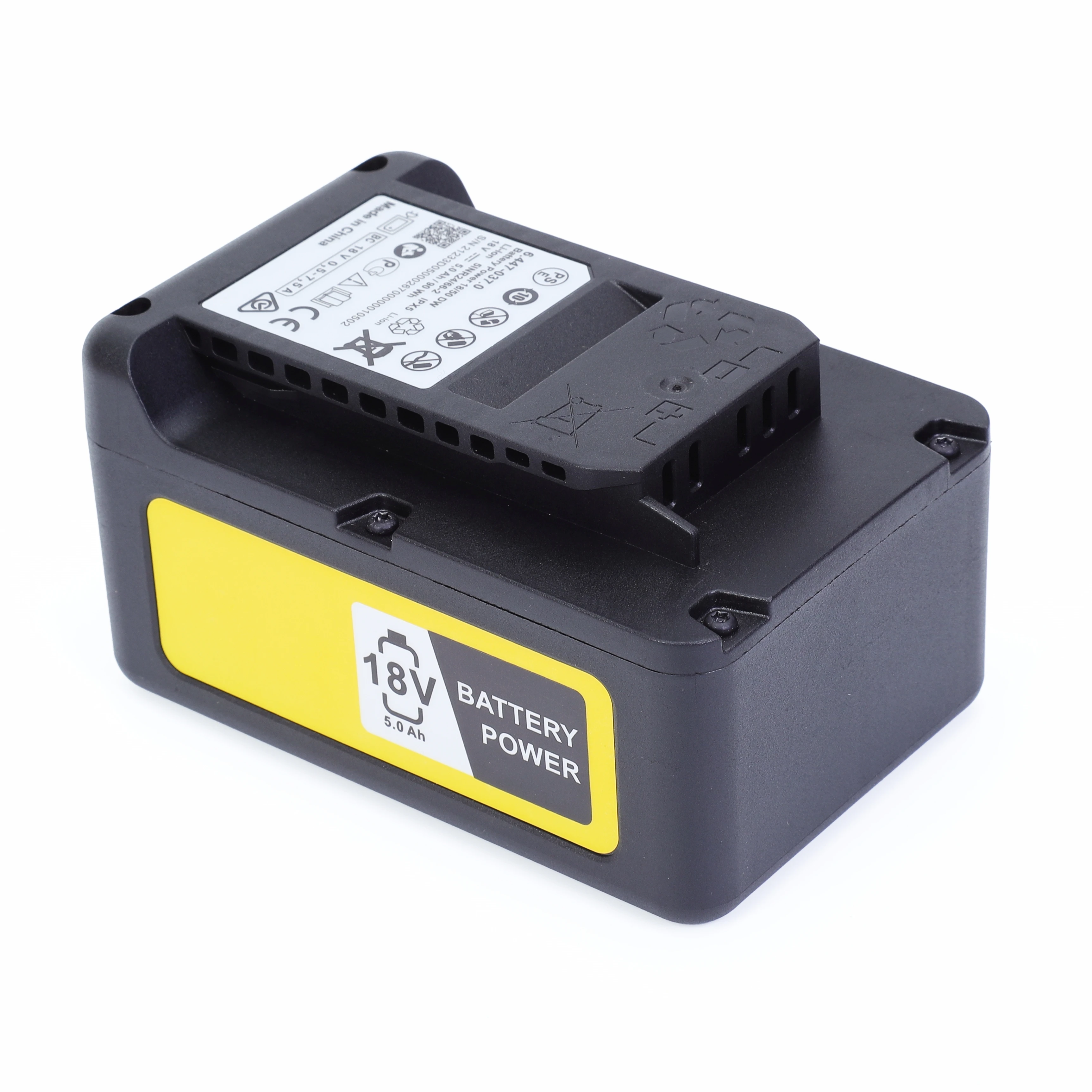 18V 5.0Ah Replacement Lithium-Ion Battery Pack Compatible for Karcher 18V Battery Power Platform 24450350, With LCD Display