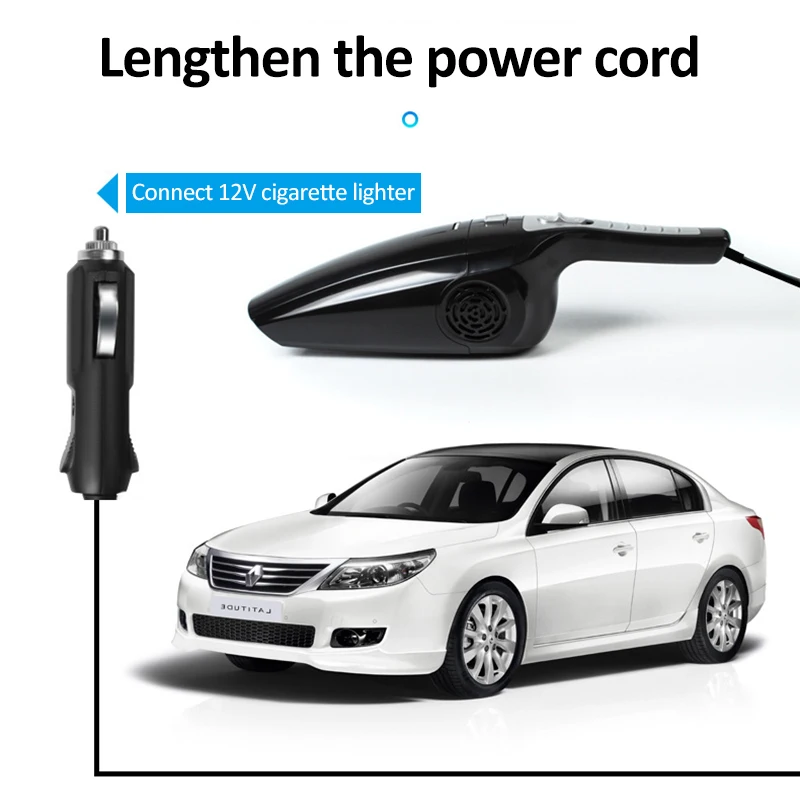 1/2PCS Portable Car Vacuum Cleaner 12V 120W Powerful Handheld Mini Vaccum Cleaners High Suction Wet And dual-use Vacuum