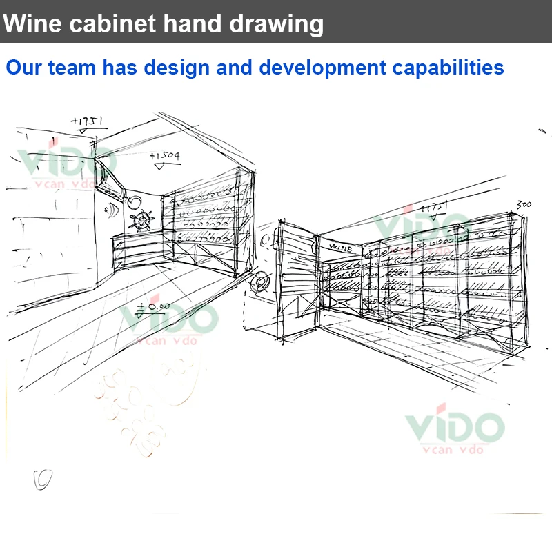 Armário de aço inoxidável comercial personalizado do vinho, termostato do uísque, contador da barra, refrigerador do vinho, cremalheira do licor