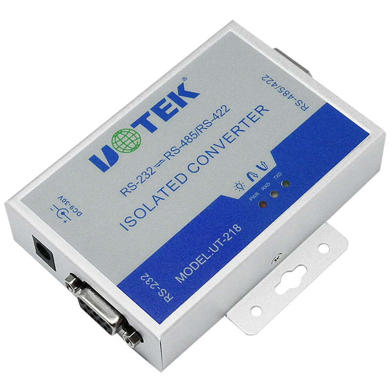 uotek-industrial-rs-232-to-rs-485-rs-422-converter-db9-female-to-male-rj45-connector-isolated-adapter-ut-218