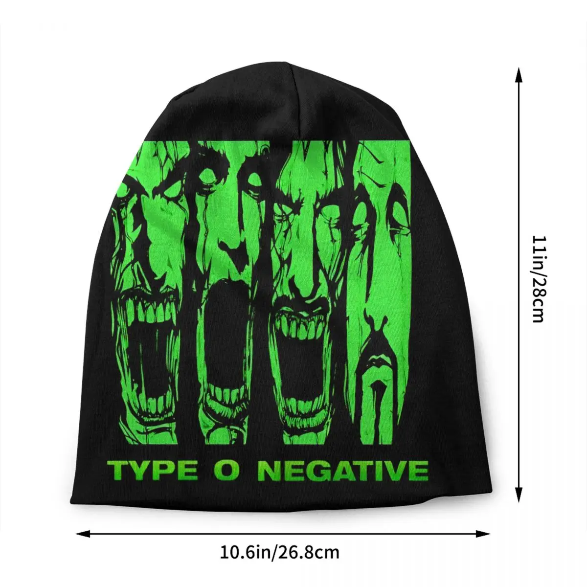 مخصص T-نوع O N-السلبيات خمر الوجه بونيه القبعات محبوك قبعة للنساء الرجال شتاء دافئ روك Skullies Beanies قبعات #2