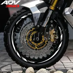 Pegatina reflectante para llanta de motocicleta, calcomanías impermeables para ADV 350 Adv350 2021-2023