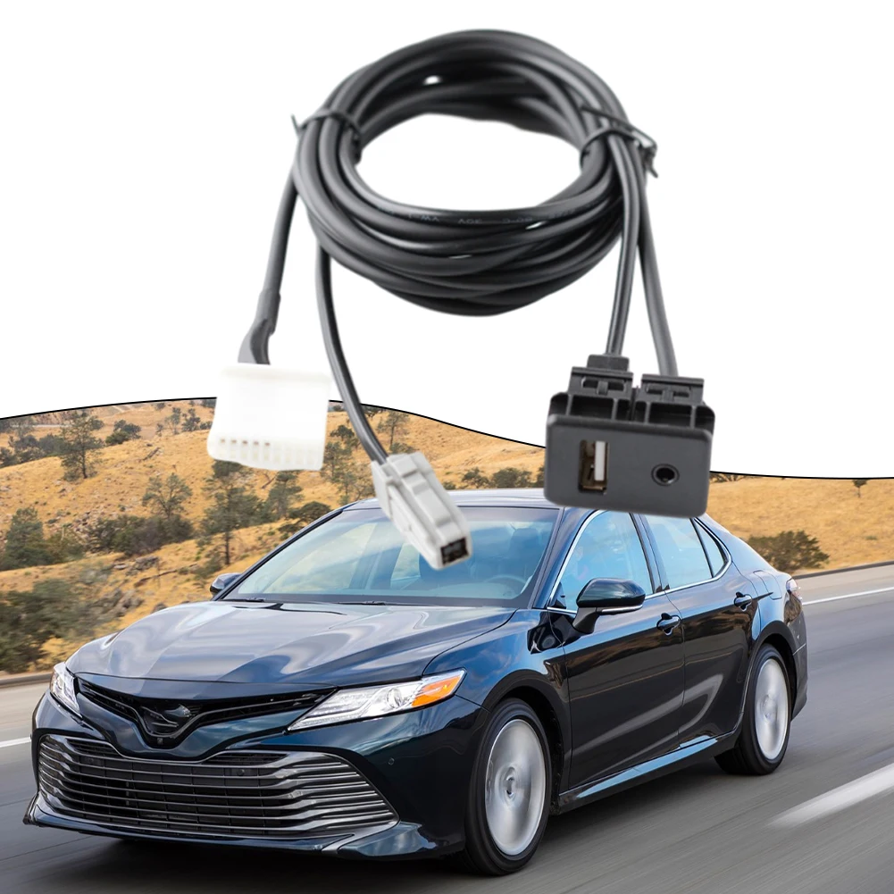 كابل محول AUX مقبس USB سهل التركيب راديو الصوت AUX USB 20Pin 22 مللي متر * 34 مللي متر داش لوحة سلك تسخير كابل 1 مجموعة أسود