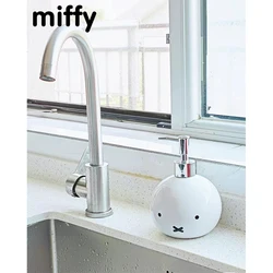 Kawaii Miffy Ceramic Dispenser Bottle for Hand Sanitizer Cartoon Soap Dispenser Press Bottle for Christmas Birthday Gift