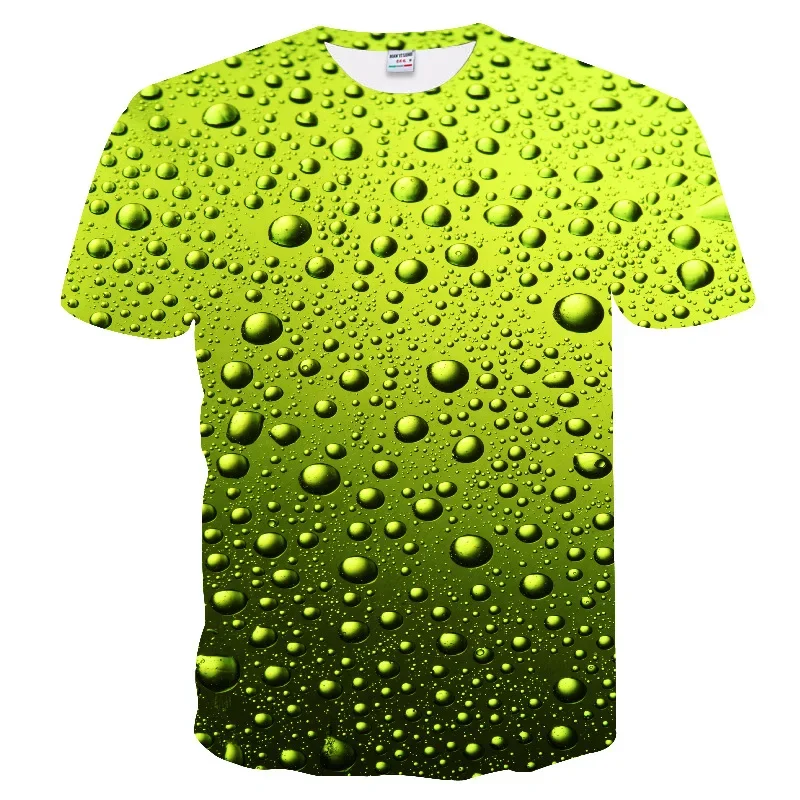 Camiseta informal con estampado 3D de cerveza para hombre, Top de fiesta de estilo veraniego, elástico, talla grande, ropa de calle holgada de