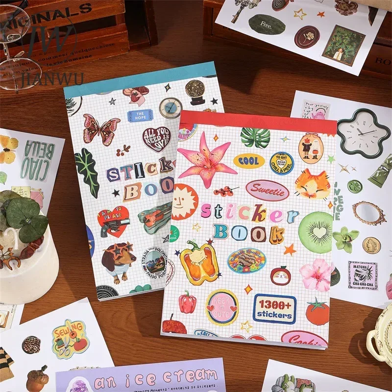 JIANWU Cartoon Cute Life Label Landscape Material Collage Scrapbooking Sticker Book Creative DIY Journal Stationery