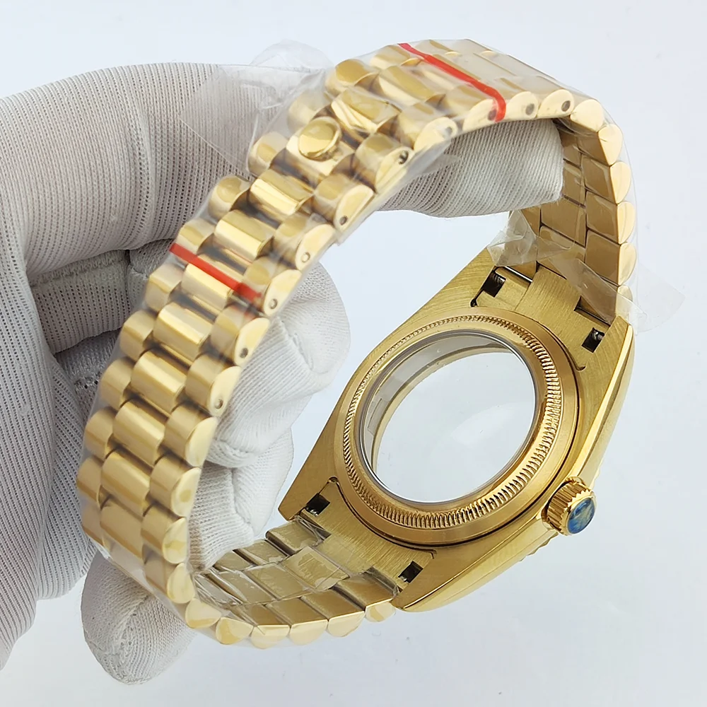 Cassa impermeabile in vetro zaffiro in acciaio inossidabile 904L Cassa per orologio da uomo da 40 mm adatta per cassa movimento Miyota 8285 con quadrante da 31 mm