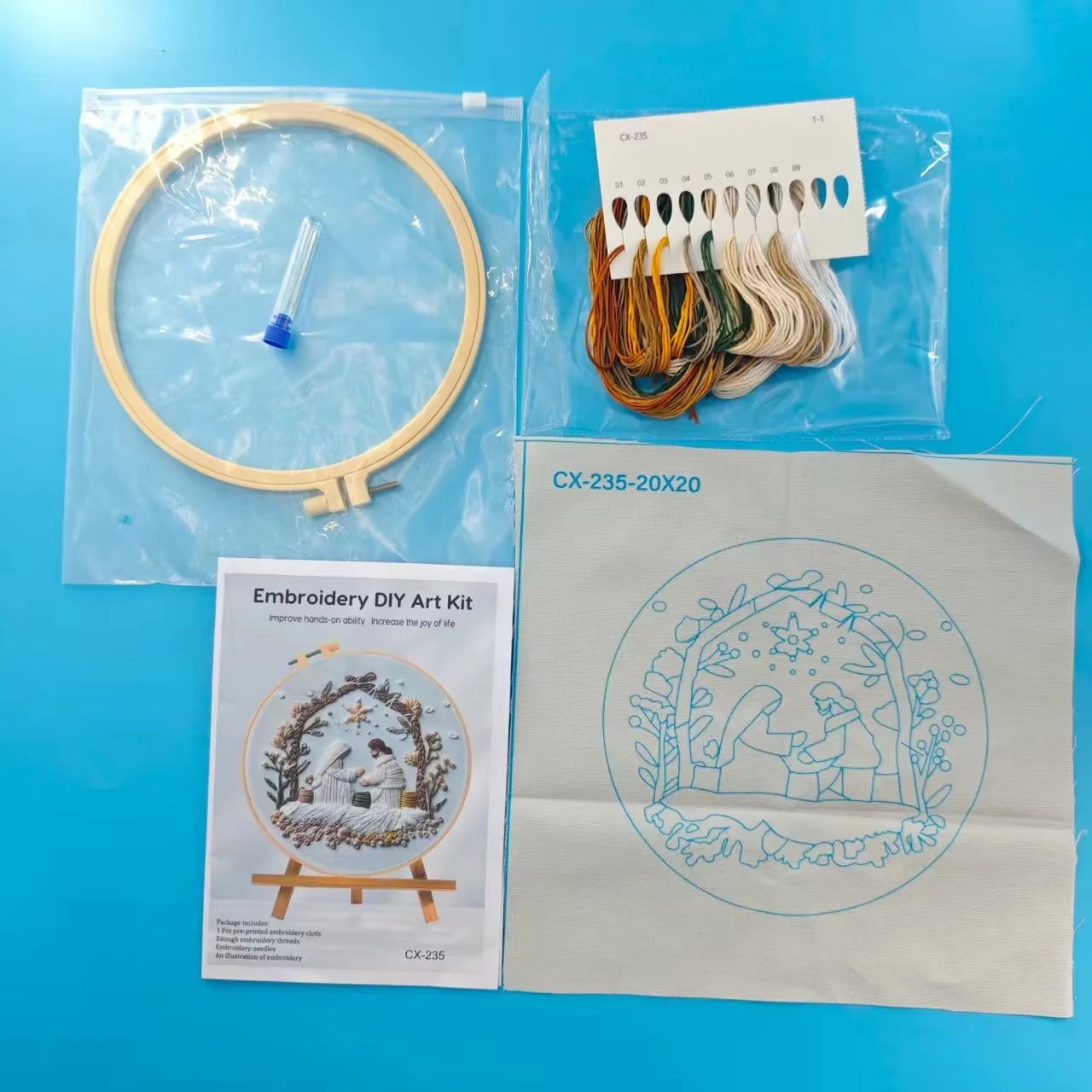 Jesus Birth Christmas Embroide - Embroidery Jesus ulasan dan harga