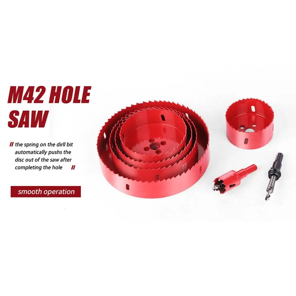 

1 шт. новая 15-200 мм M42 биметаллическая кольцевая пила из быстрорежущей стали DIY биметаллический открывалка для отверстий деревянный инструмент для металла, железа, алюминия, пластика