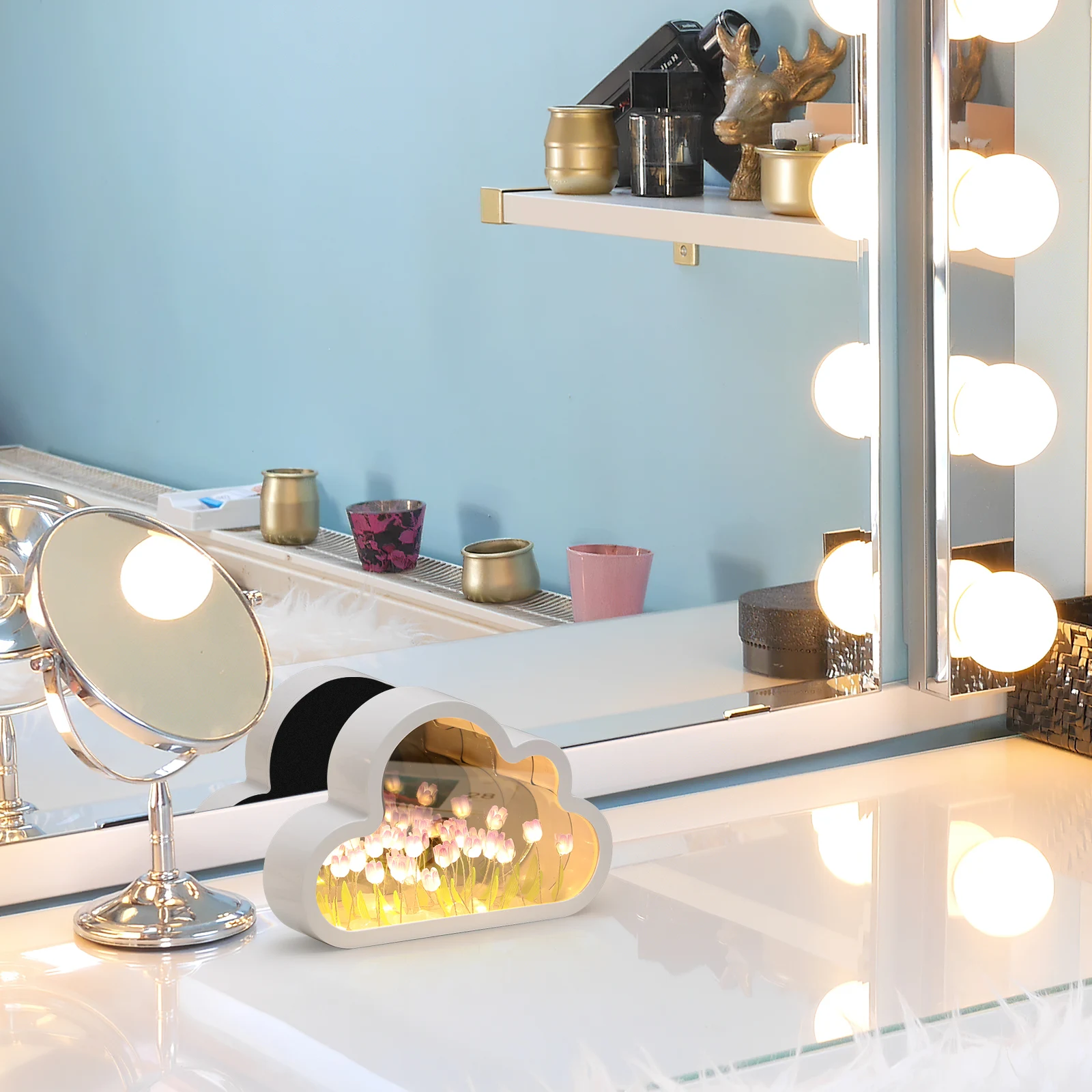 

Night Lamp Tulip Lamp Cloud Lamp Flower Lamp Cloud Light Cloud Mirror Light Night Lamp For Bedroom Night Lamps For Nightstand