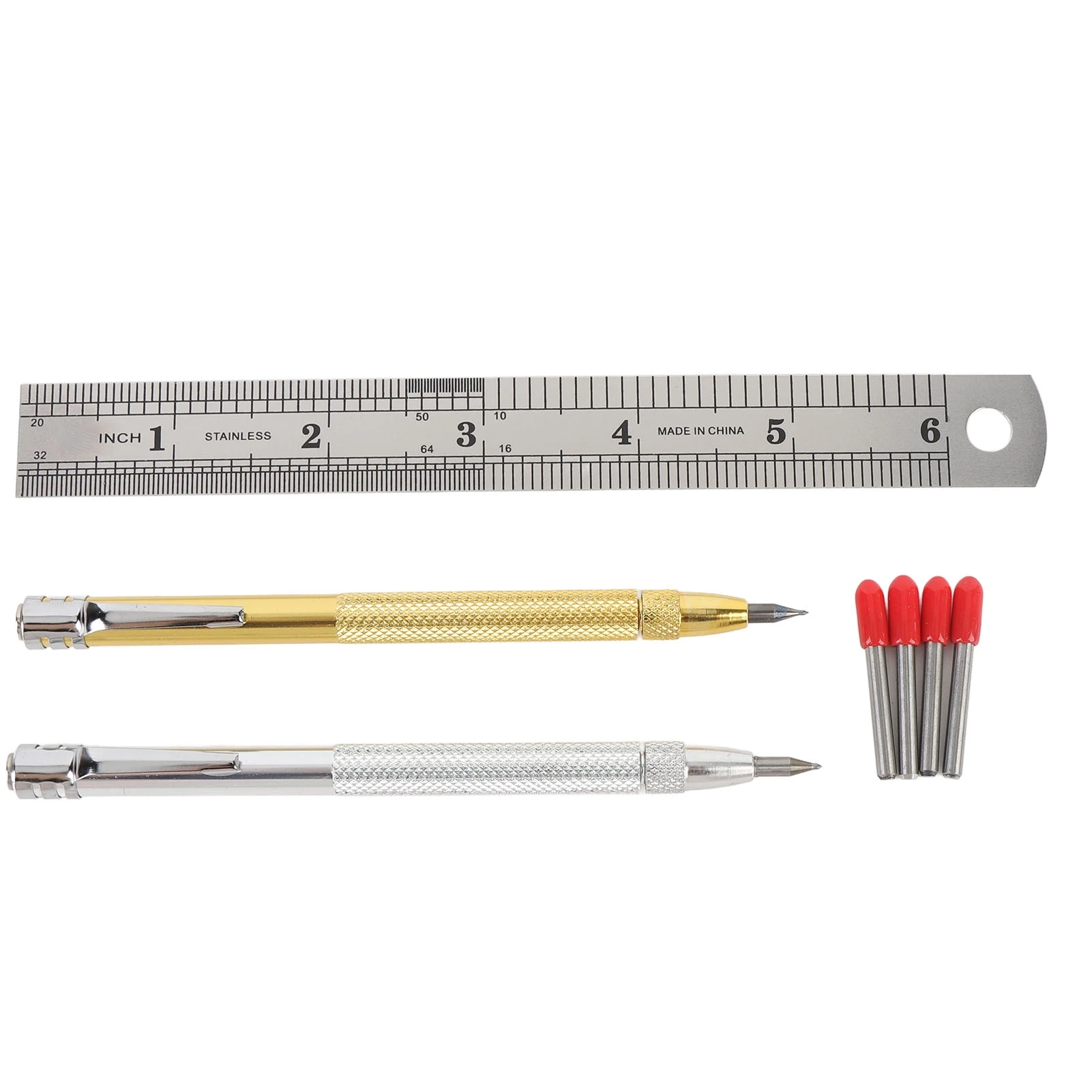 Tungsten Carbide Tip Scriber Magnet Tool Etching Engraving Pen with 4 Replacement Marking Tips for Glass Ceramic