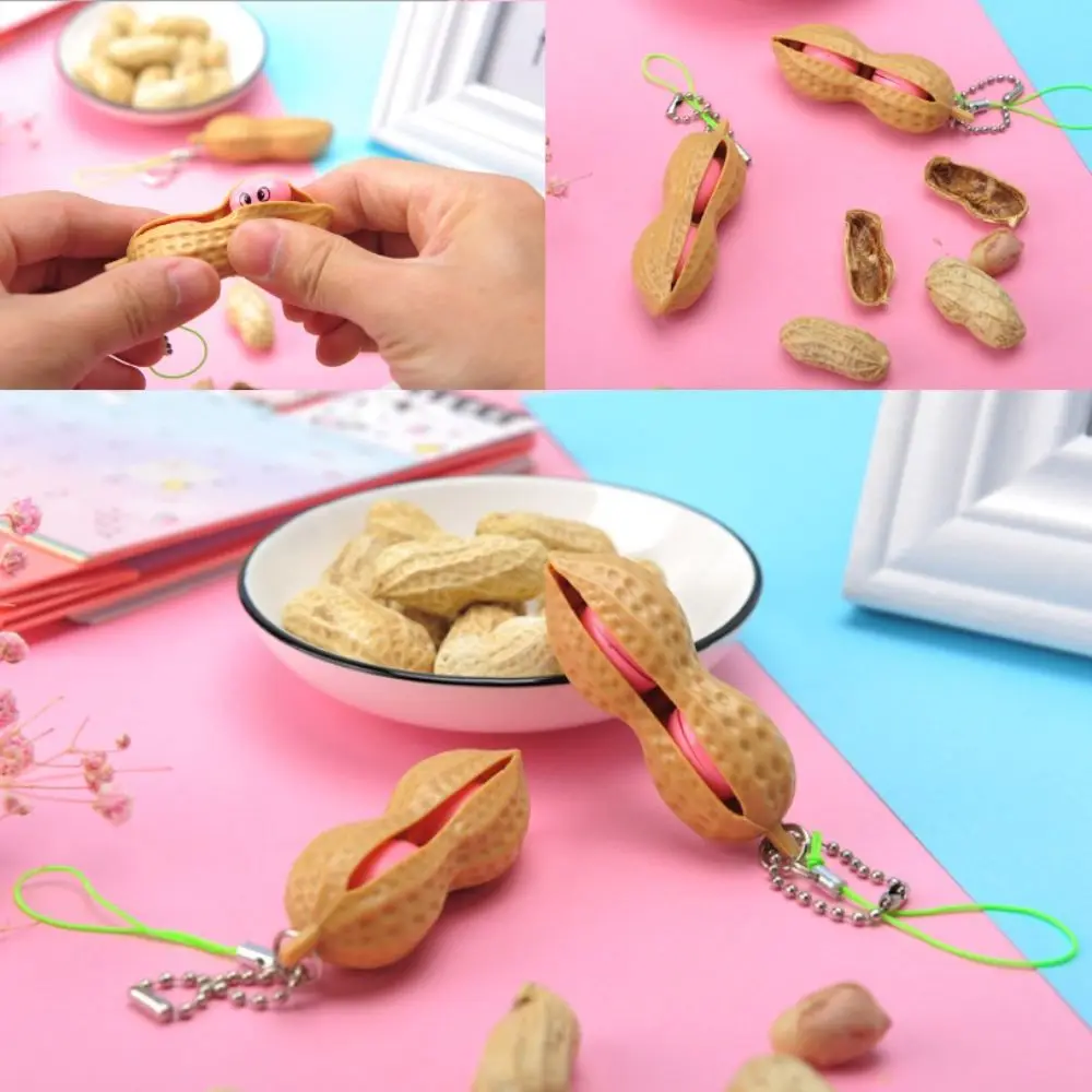 While Away Plastic Key Chain Food Shape Cute Backpack Decoration Durable Simulated Food Key Decoration