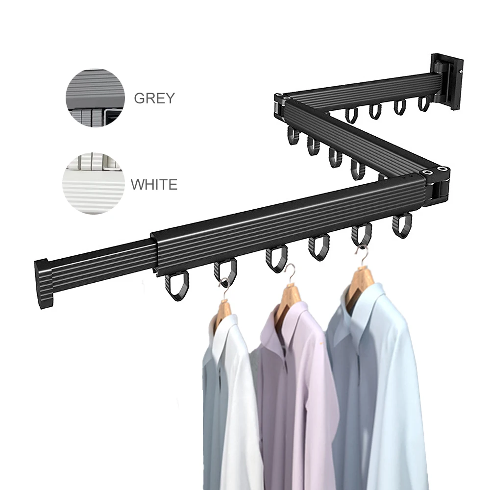 

Foldable Clothes Hanger Clothing Clotheshose Rack Retractable Home Drying Rack Indoor Outdoor Space Saving Aluminum Home Laundry