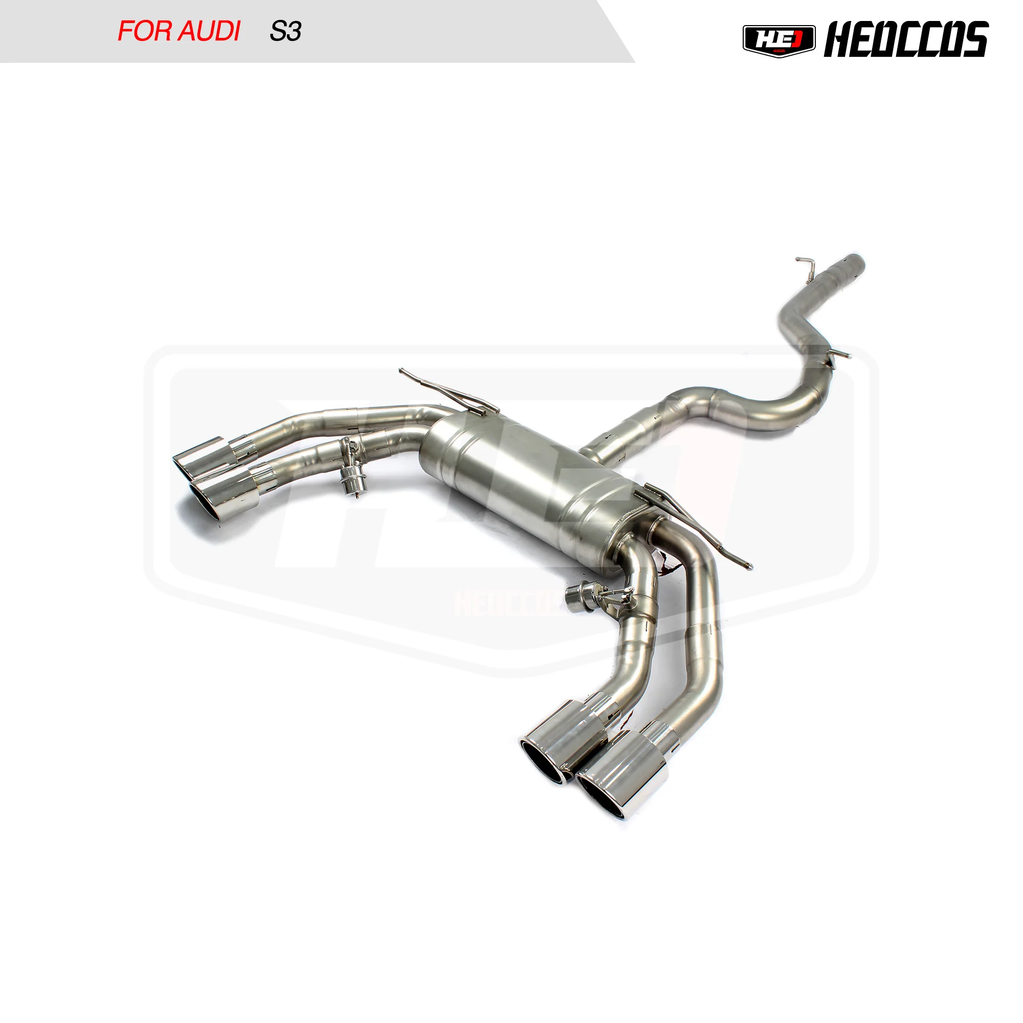 HEO Stainless Steel Exhaust Assembly For AUDI S3 Exhaust 2.0T Catback Pipe Silencer Drum Performance Modification