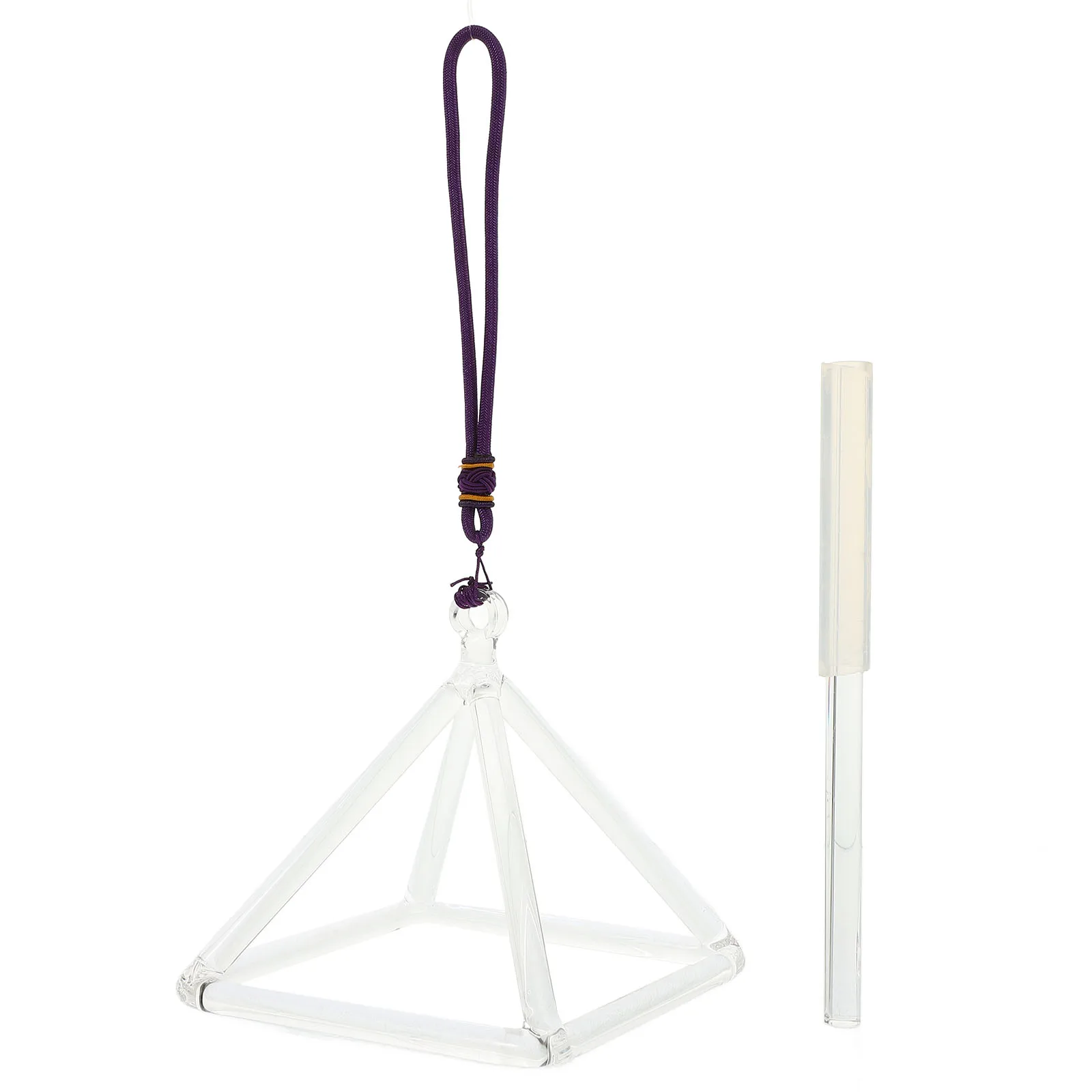 

Singing Pyramid with Striker Curative Music Rack Desktop Adornment Crystal Singing Pyramid