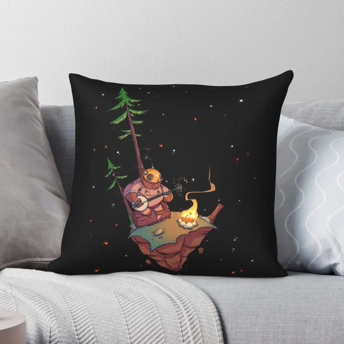 Outer Wilds Game Square Pillowcase Polyester Linen Velvet Pattern Zip Decor Pillow Case Bed Cushion Cover 18