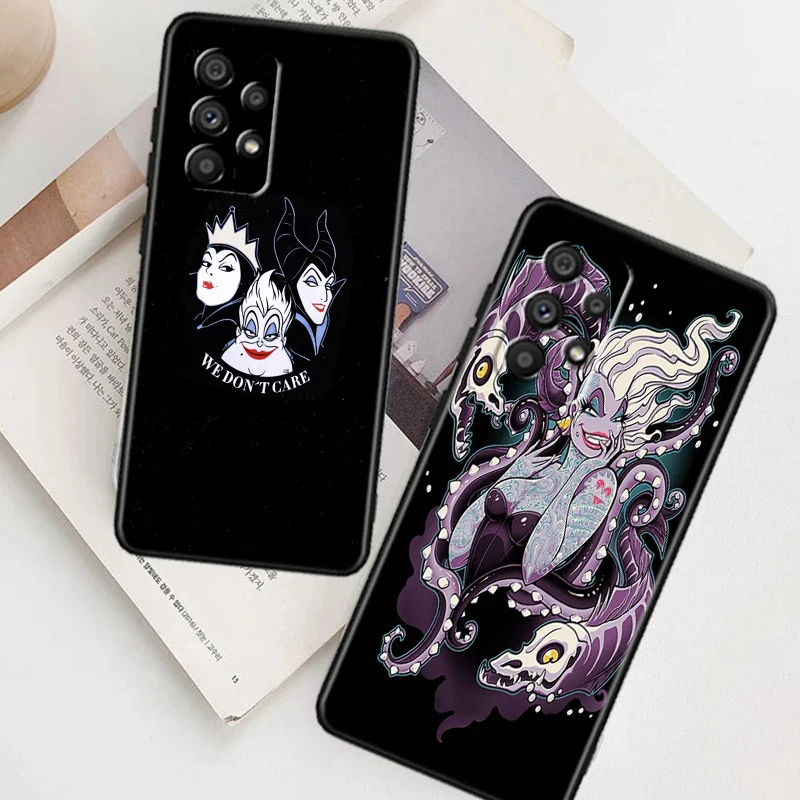 Maleficent Usula Disney For Samsung Note 20 10 Ultra Plus A31 A14 A12 A70 A34 A25 A04 A05 A15 A24 5G Black Funda Phone Case