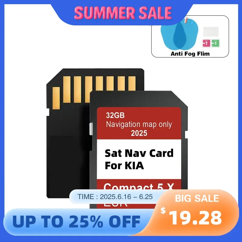 

SD Card Navigation GEN5 Compact 5.X for KIA Carens/Ceed/Niro/Optima/Picanto/Rio/Soul/Sportage/Stonic Car GPS EU Map 2025 Version