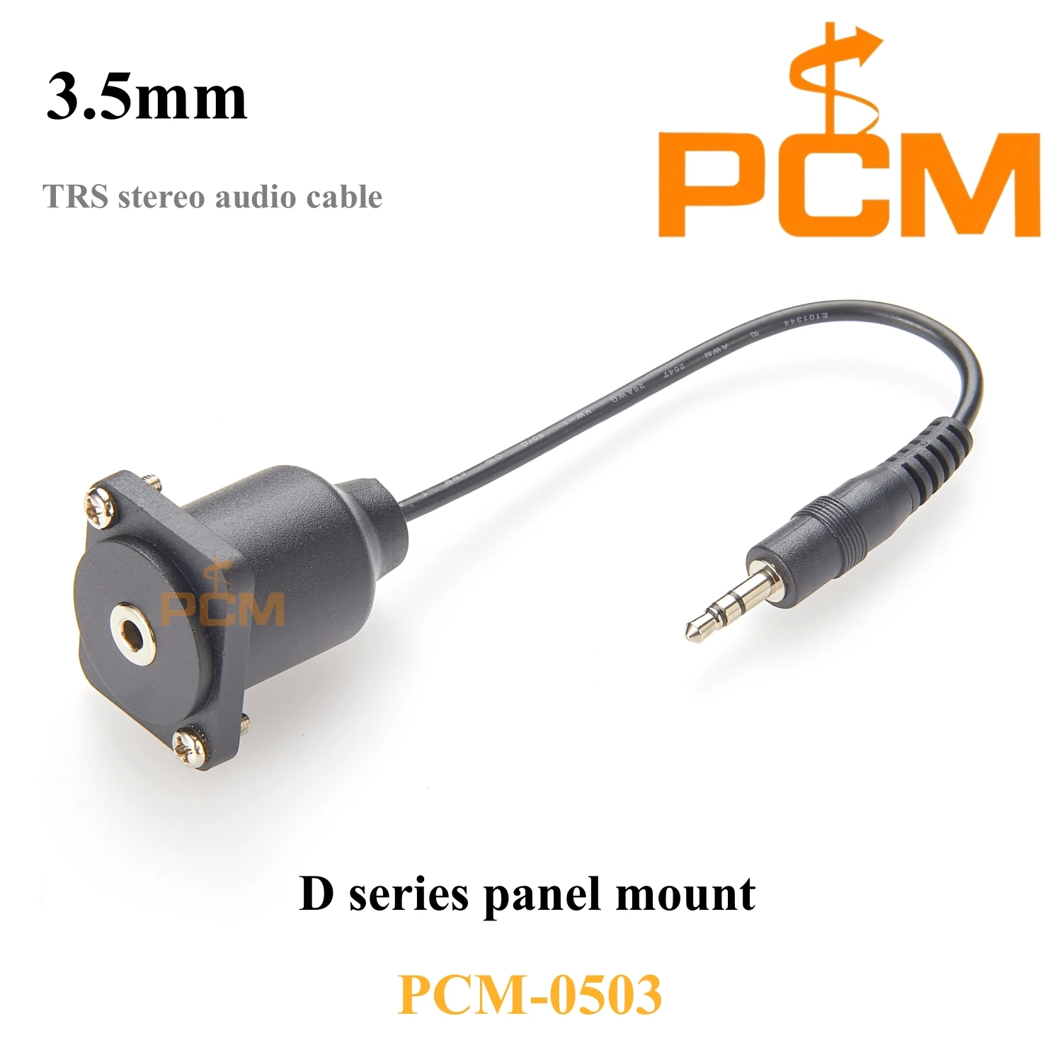 Stereo 3.5mm TRS Jack AUX Audio Cable 3.5 Male-Female Extension Dashboard Panel Flush Mount Cord for Car Truck Boat Motorcycle