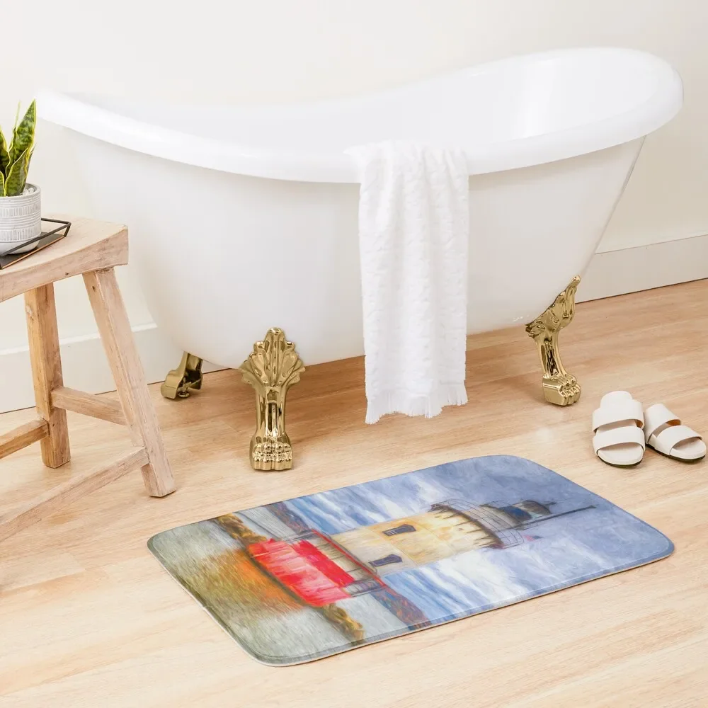 Sleepy Hollow Lighthouse Art Bath Mat Accessories For Shower And Services Non Slip Carpet Mat