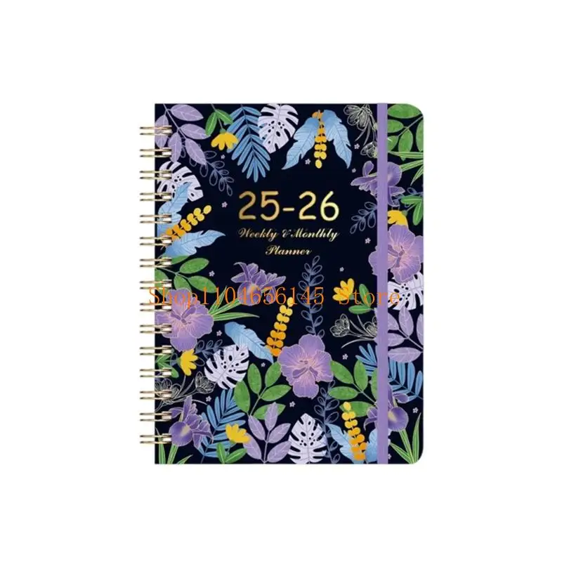 5ASD Elegant English Weekly Schedule Journal Spirals Binding Design for Student Professionals
