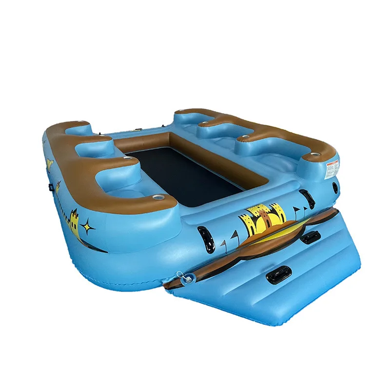 

Комфортная вечеринка с плавающей островью, многопозиционная водная надувная кровать, плавающий плот