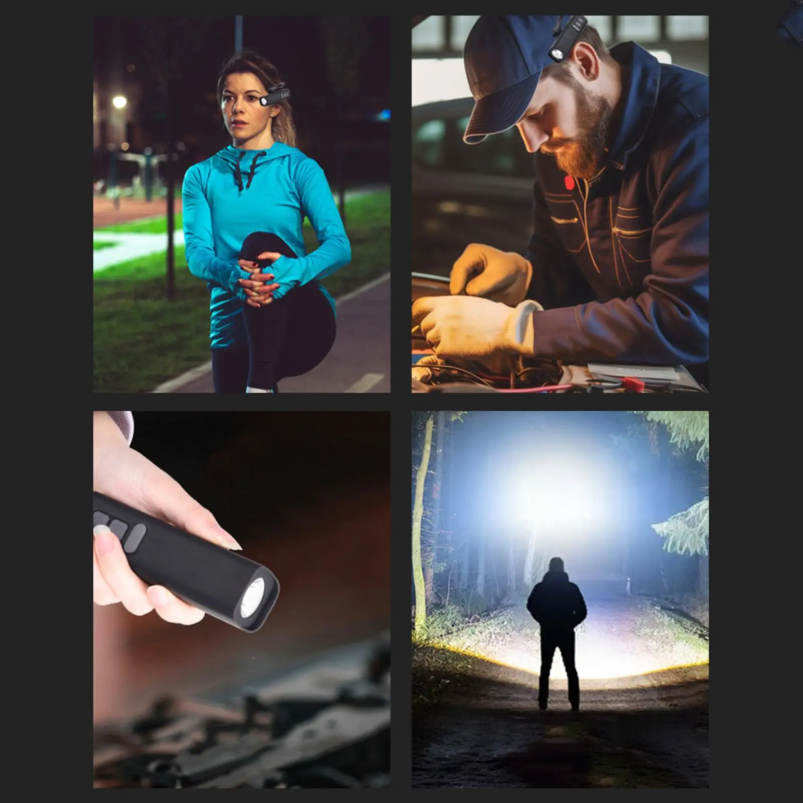 

Налобный фонарь с зажимом для ушей, датчик движения, налобный фонарь, водонепроницаемый походный фонарь, фонарик для кемпинга, бега, скалолазания