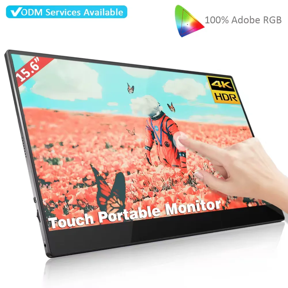

100% Color Gamut sidetrack stand extended screen 156 inch uhd 4k portable - type-c touchscreen for laptops For Ps5