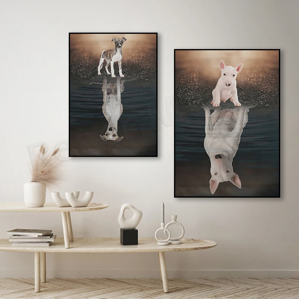 

Believe In Yourself - Whippet, Bull Terrier Funny Bull Terrier Lover Canvas Poster, Animal Dog Gifts, Birthday Gifts Wall Decor