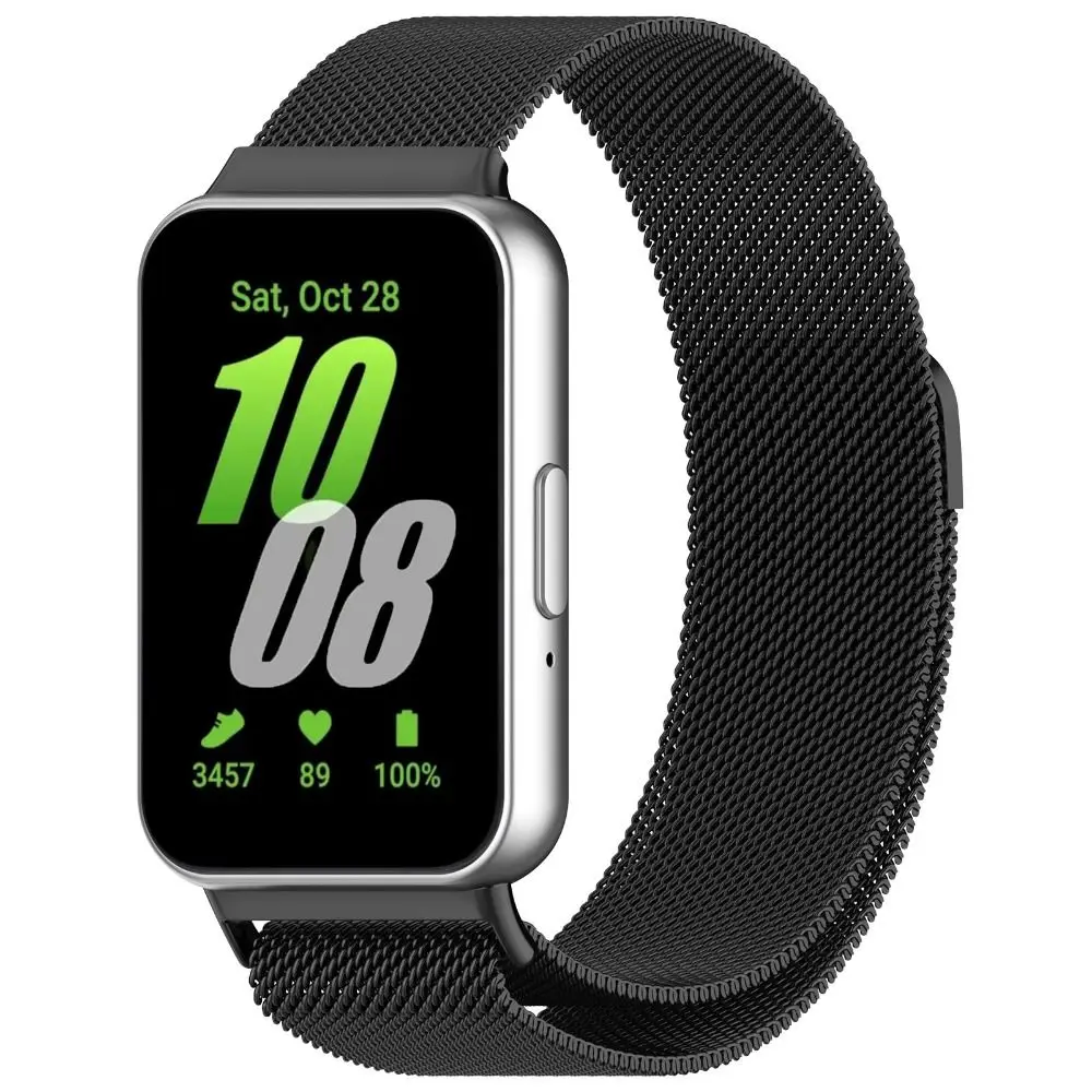 New Replacement Metal Strap Stainless Steel Wrist Watchband Milanese Belt Bracelet for Samsung Galaxy Fit 3 Smart Watch