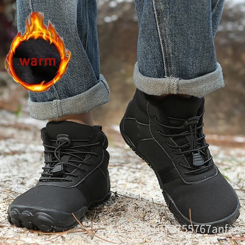الأطفال الشتاء الثلوج الأحذية الدافئة أفخم حذاء من الجلد مقاوم للماء في الهواء الطلق أحذية رياضية المشي لمسافات طويلة النمل زلة صبي الفتيات أحذية قطنية