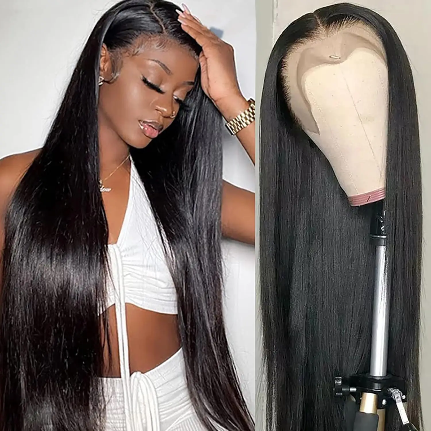 

Straight Lace Front Wigs Human Hair 13x4 13x6 HD Transparent 360 Lace Frontal Wigs Brazilian 5X5 6X4 4x4 Closure Wig